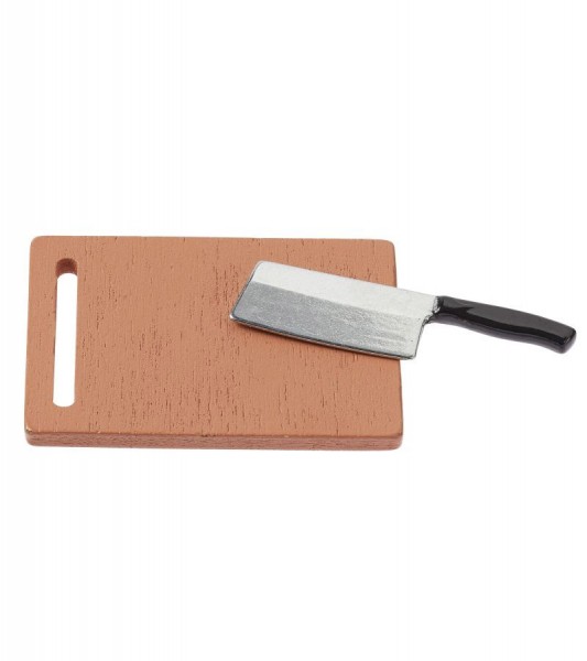 Schneidebrett mit Messer - 3,8 x 2,9 cm - 2-teilig