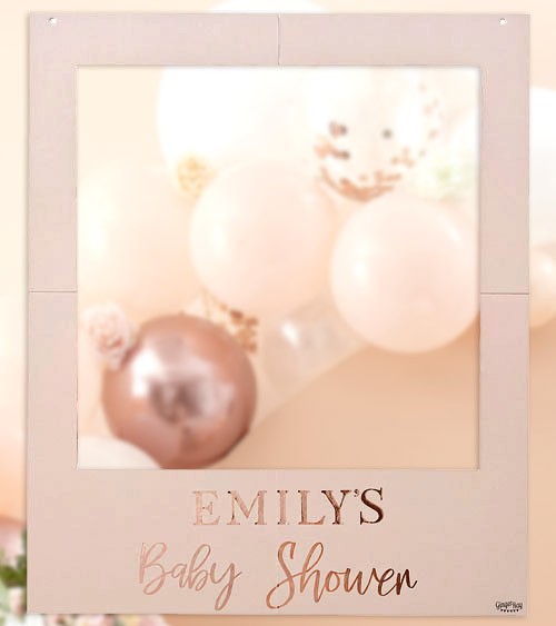 Photobooth-Rahmen mit Stickern "Baby Shower" - 60 x 72 cm