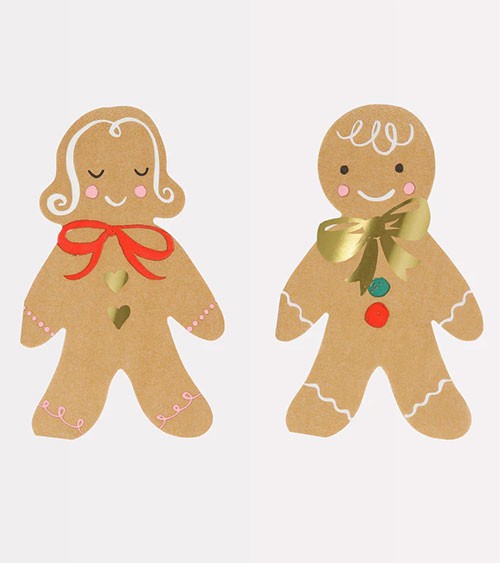 Gingerbread-Servietten - 2 Designs - 16 Stück