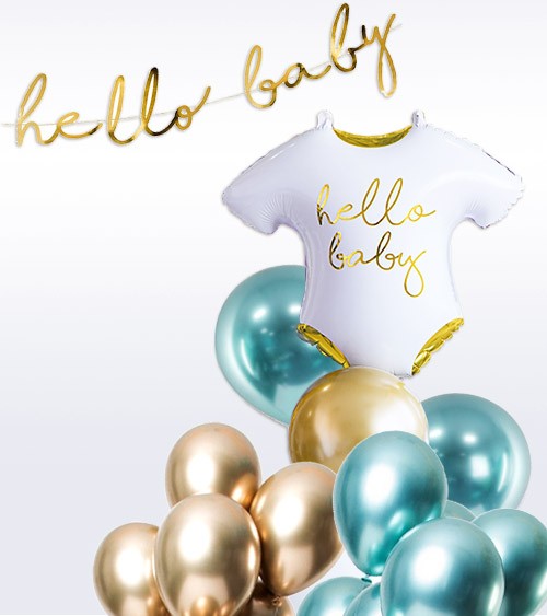 Babyparty Ballon-Set "Glossy Mint" - 26-teilig