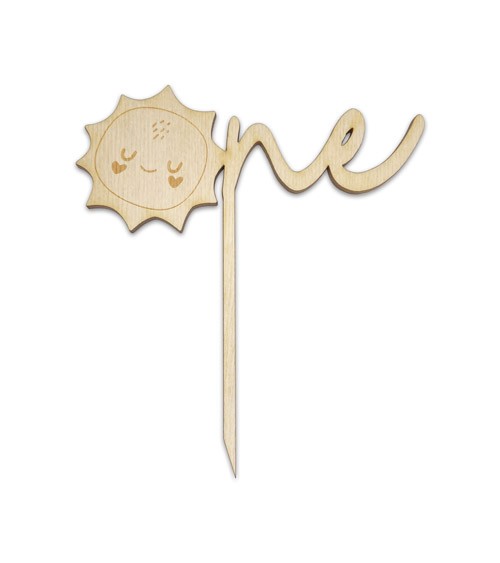 Cake-Topper aus Holz "One" - Little Sunshine