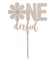 Cake-Topper aus Holz "One-derful"