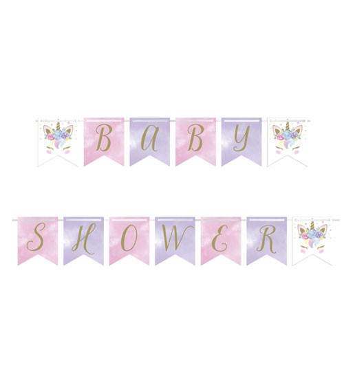 Baby Shower Girlande "Unicorn" - 2,14 m