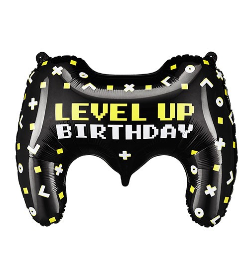 Supershape-Folienballon "Level Up Birthday" - 72 x 52 cm