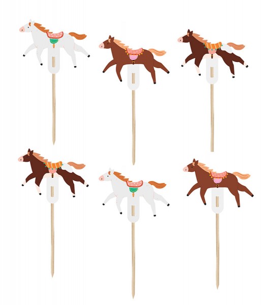 DIY Cake-Topper "Kleines Pferd" - 13 cm - 6 Stück