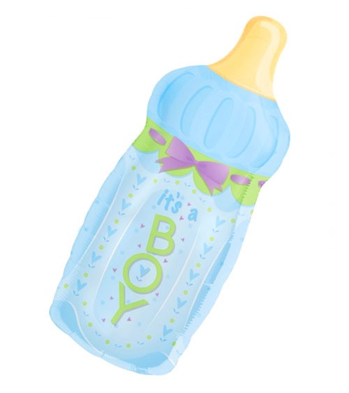 SuperShape-Folienballon "Babyflasche It's a Boy"