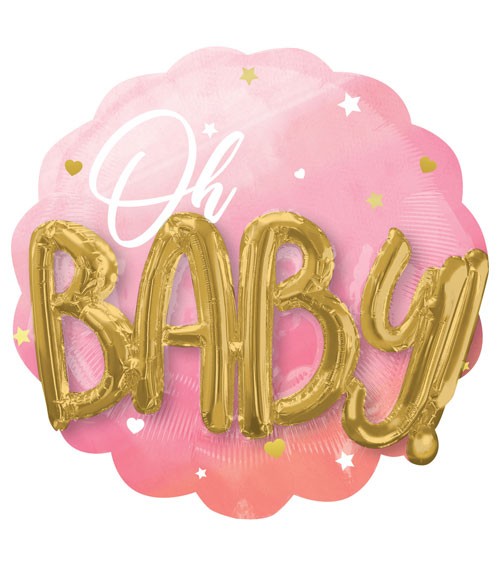 Multi-Folienballon "Oh Baby" - Girl - 71 x 71 cm