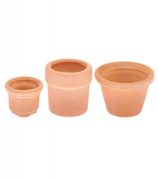 Terracotta Blumentöpfe - 1:12 - 3 Formen