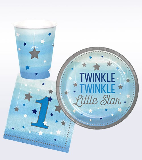 Geburtstags-Deko-Set "One Little Star - Boy" - 32-teilig