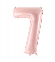 Folienballon Zahl 7 - matt rosa - 86 cm