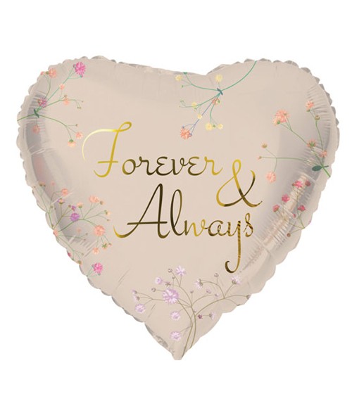 Herz-Folienballon "Forever & Always" - 45 cm