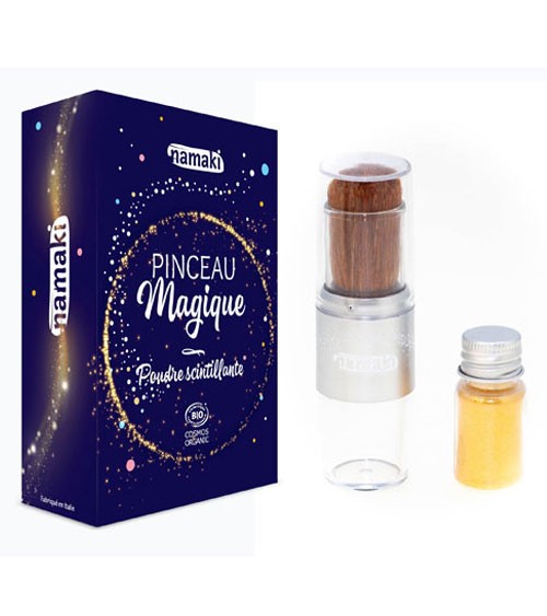 Namaki Bio Glitzerpulver mit Zauberpinsel - gold