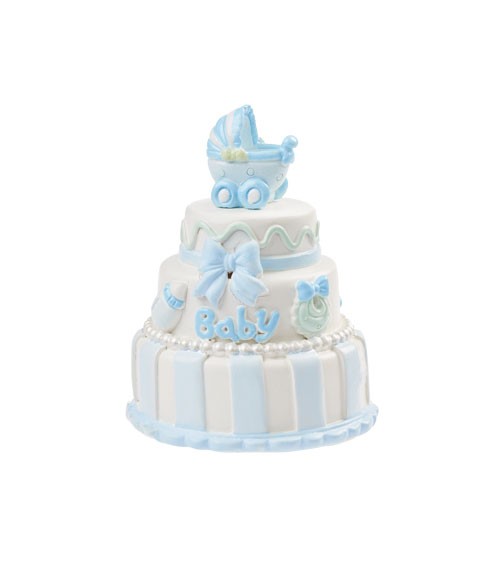 Deko-Figur "Baby Boy Torte" - 6 cm