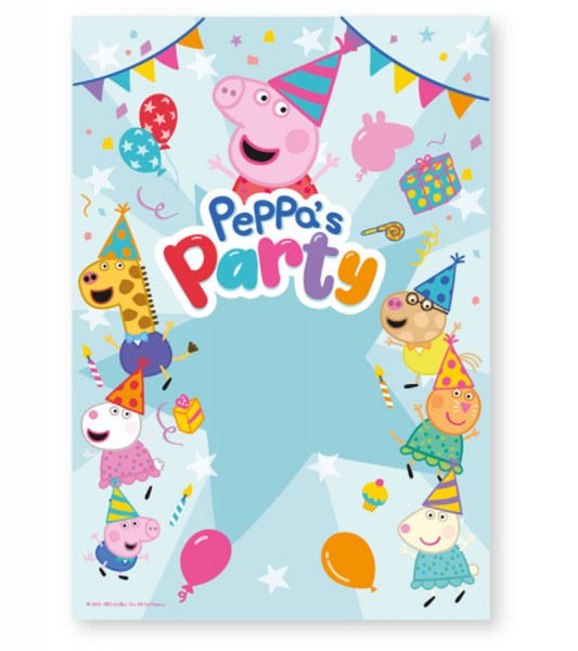 Wanddekoration "Peppa's Party" - 1,41 x 2,04 m