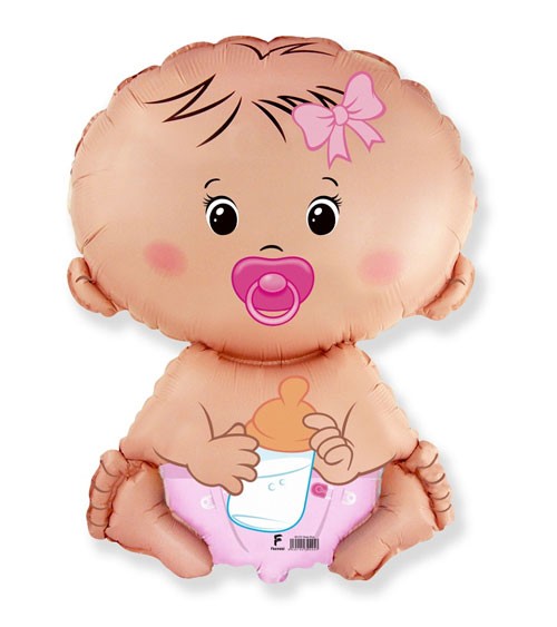 SuperShape-Folienballon "Baby Girl" - 60 cm