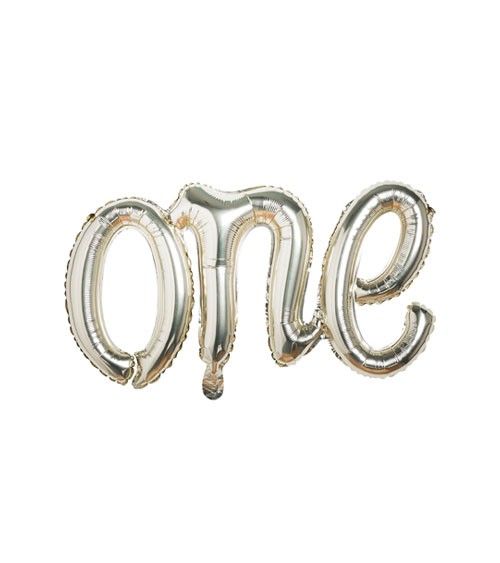 Script-Folienballon "One" - gold - 35 x 60 cm