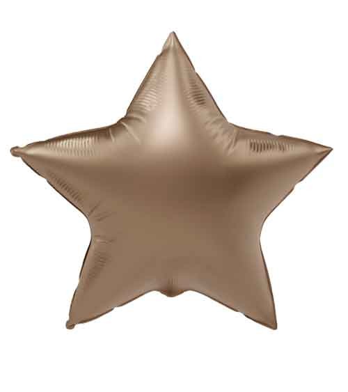 Stern-Folienballon - satin gold - 45 cm