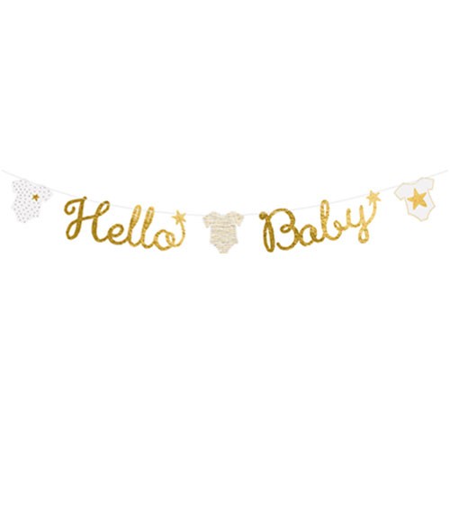 Hello Baby Girlande mit Bodys - 1,6 m