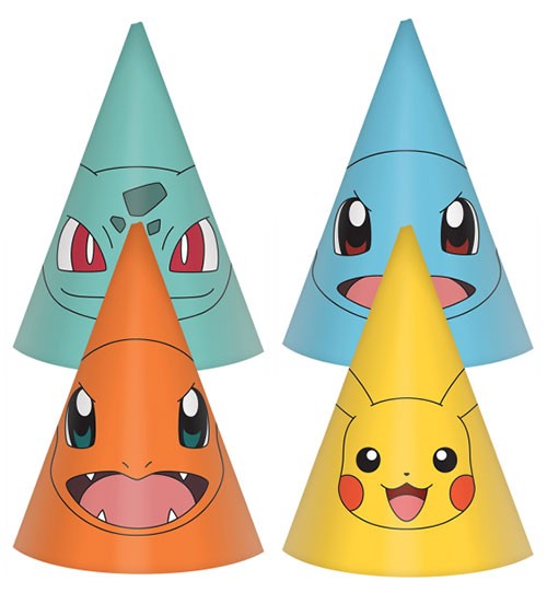 Partyhüte "Pokémon" - 8 Stück