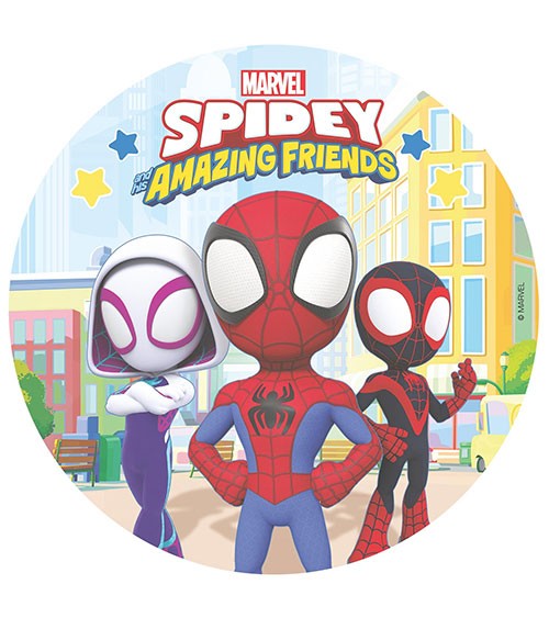 Essbarer Tortenaufleger "Spidey & His Amazing Friends" - 20 cm