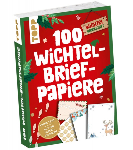 100 Wichtelbriefpapiere in 25 Desigs