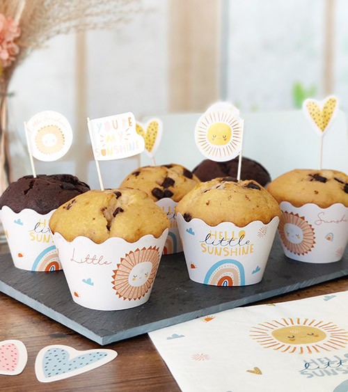 Cupcake-Deko-Set "Little Sunshine" - 18-teilig