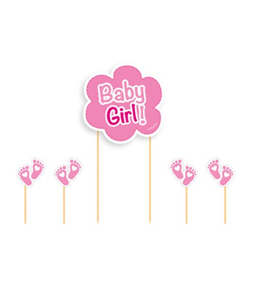 Cake-Topper-Set "Baby Girl" - 5-teilig