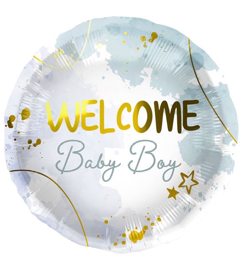 Folienballon "Welcome Baby Boy" - 45 cm