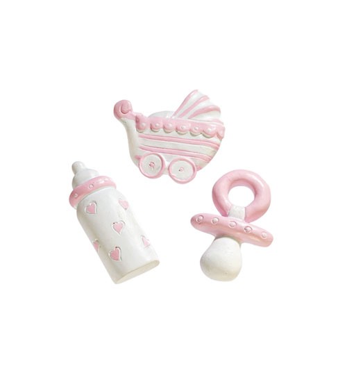 Baby-Streuteile "Mädchen" - 3 cm - 3-teilig