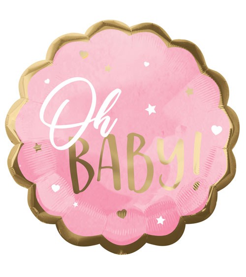 Jumbo-Folienballon "Oh Baby Girl" - 55 cm