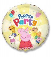 Runder Folienballon "Peppa's Party" - 48 cm