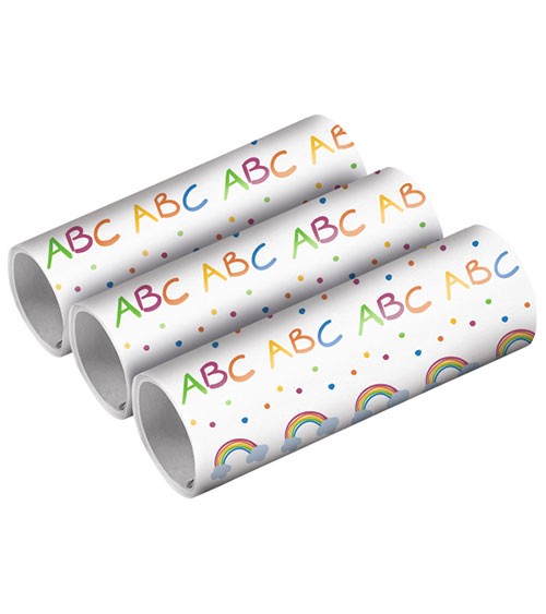 Papierluftschlangen "ABC" - 3 Stück