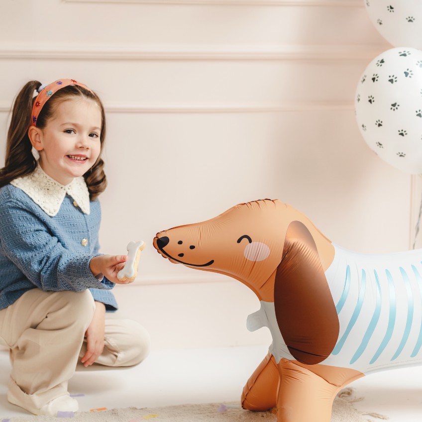 Lass die Hunde los und zwar als stehende Folienballons - sind das nicht zuckersüße Eyecatcher?