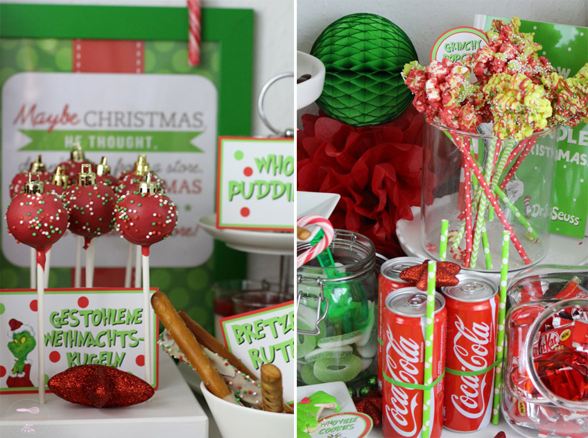 Stylishe Prints verraten, was sich der Grinch auf dem X-Mas Sweet Table erbeuten konnte