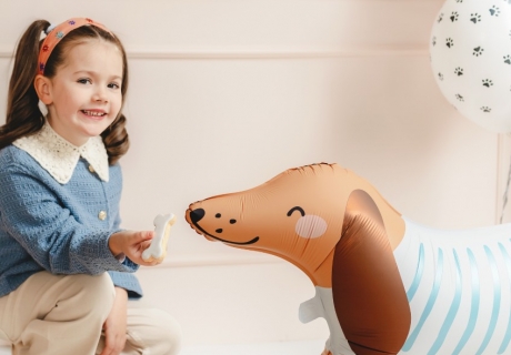 Lass die Hunde los und zwar als stehende Folienballons - sind das nicht zuckersüße Eyecatcher?